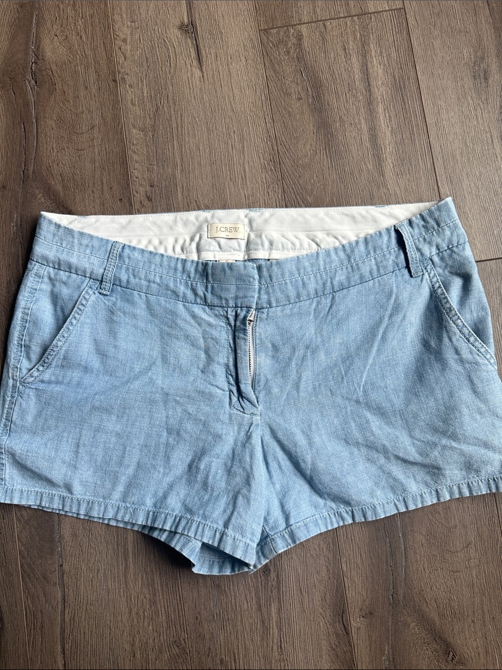 J. Crew Light Blue Linen-Women's Shorts